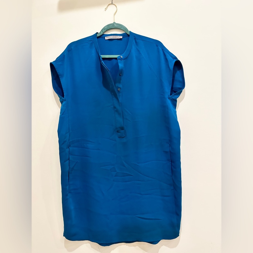 Tunic dress with pockets - jewel tone blue 💎